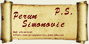 Perun Simonović vizit kartica